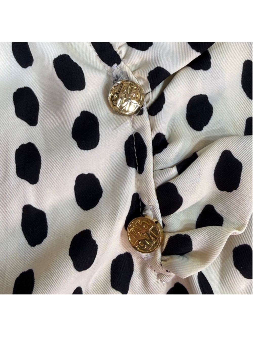 Mud Pie Polka Dot Dress Women’s Size S 4-6 White Black Ruffle Collar - Picture 6 of 7